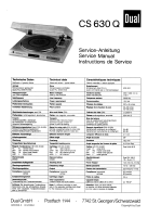 Dual CS-630-Q-Service-Manual 